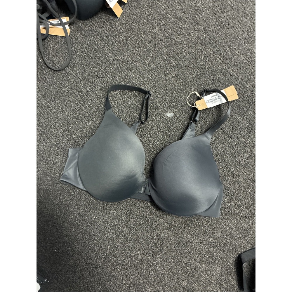 SKIMS Smoothing Intimates Full Coverage Lightly Lined T-Shirt Bra SZ 34C Black